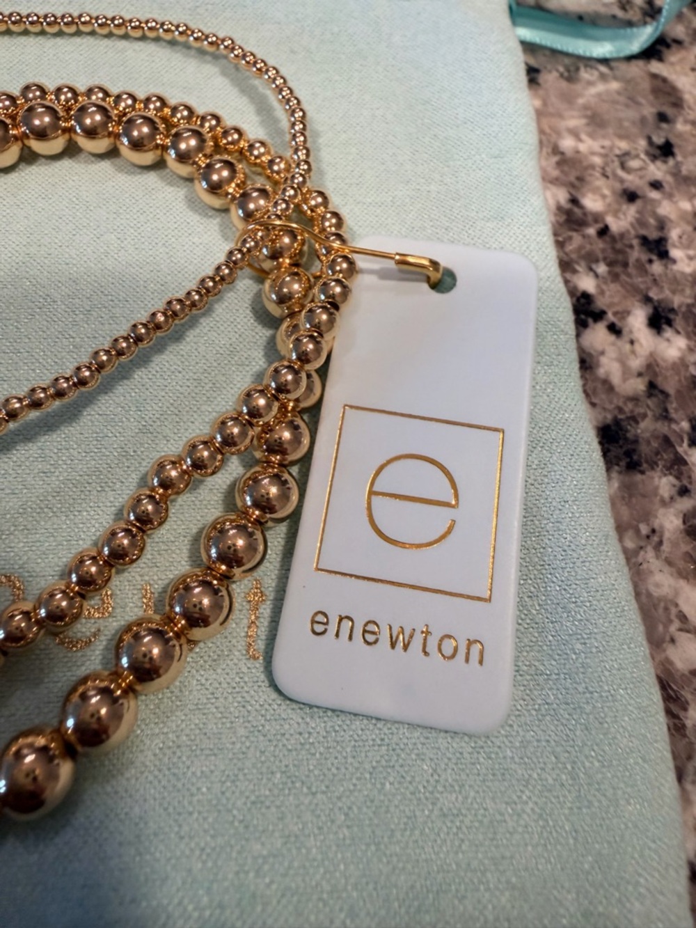 Enewton Set of 3 Gold Beaded Stretch Bracelets NWT! - Picture 5 of 6